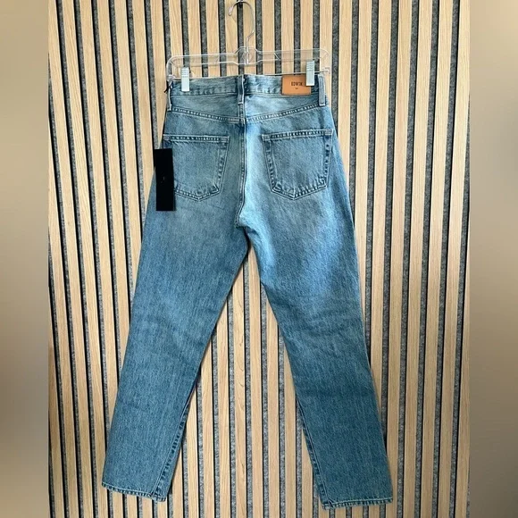 Edwin - Cai High Waist Ripped Straight Leg Jeans- Slayer- 24 - Picture 8 of 11